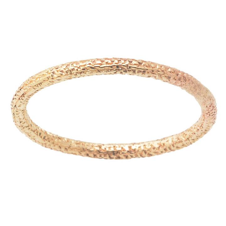 Journee Collection Tressa Collection Handcrafted Stipple Band In Sterling Silver - Gold
