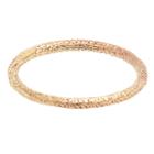 Journee Collection Tressa Collection Handcrafted Stipple Band In Sterling Silver - Gold