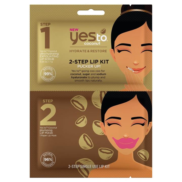 Yes To Coconut 2-step Single Use Lip Kit Pucker Up!