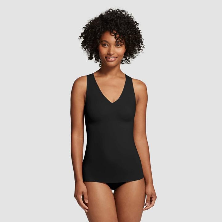 True & Co. True Everybody Women's V-neck Racerback Tank Top - Black