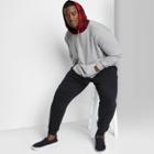 Adult Extended Size Colorblock Regular Fit Hooded Sweatshirt - Original Use Gray