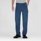 Dickies Men's Big & Tall Relaxed Straight Fit Denim Carpenter Jeans - Stonewashed 58x30,