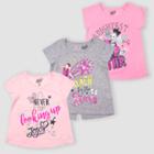 Toddler Girls' Nickelodeon Jojo Siwa 3pk Short Sleeve T-shirts - Pink/gray