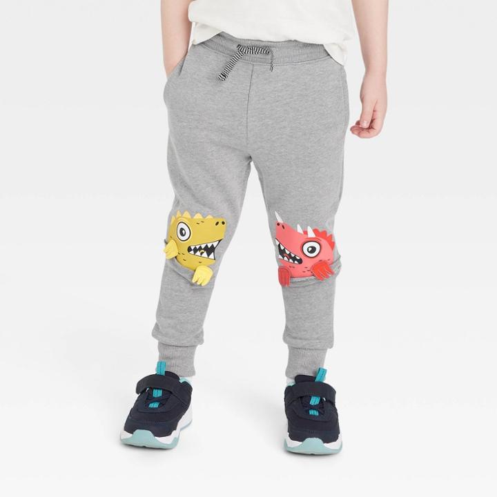Toddler Boys' Dino French Terry Pull-on Jogger Pants - Cat & Jack Gray