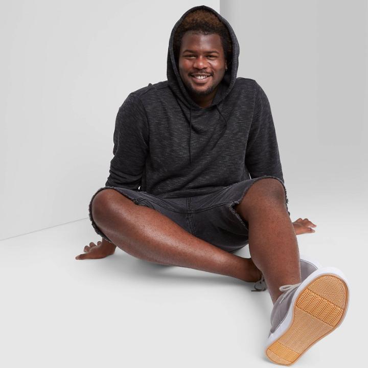 Men's Big & Tall Hooded Knit Sweatshirt - Original Use Black