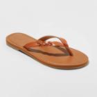 Women's Bobbie Braided Flip Flop Sandals - Universal Thread Cognac