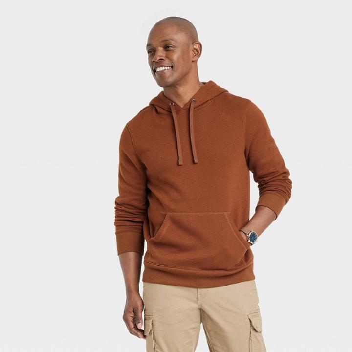 Men's Fleece Hoodie - Goodfellow & Co Brown