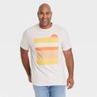 Men's Big & Tall Printed Standard Fit Short Sleeve Crewneck T-shirt - Goodfellow & Co Ivory/sun