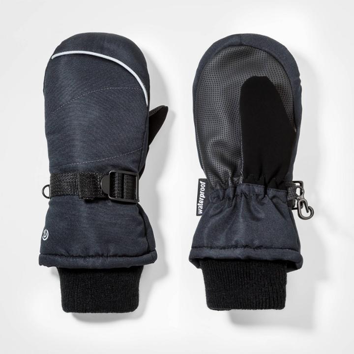 Boys' Promo Ski Mittens With Reflective - C9 Champion Gray 4-7, Boy's, Black Gray