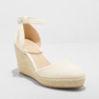 Women's Olivia D'orsay Closed Toe Espadrille Wedge - A New Day Cream (ivory)