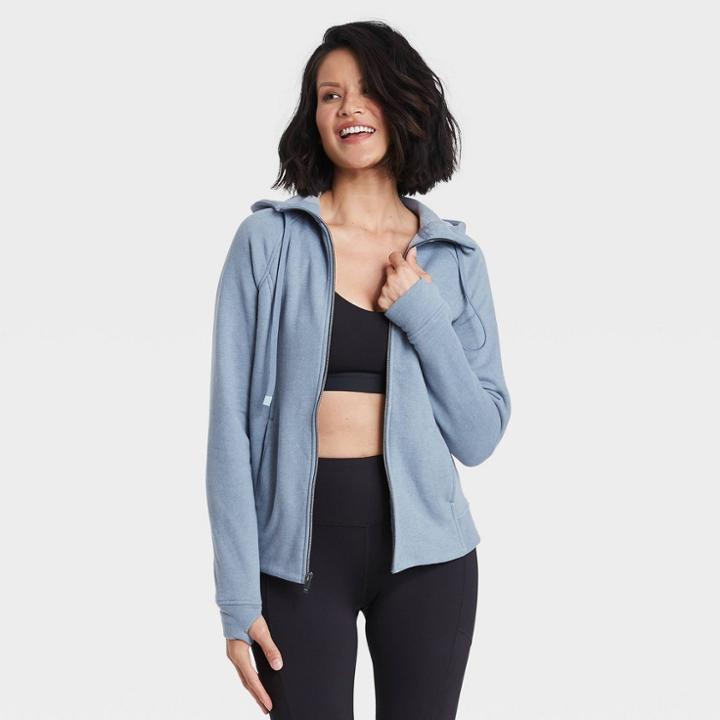 All In Motion Women's Fleece Full Zip Hooded Sweatshirt - All In