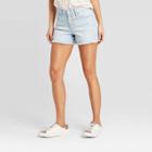Women's High-rise Fray Hem Jean Shorts - Universal Thread Light Wash 00, Women's, Blue