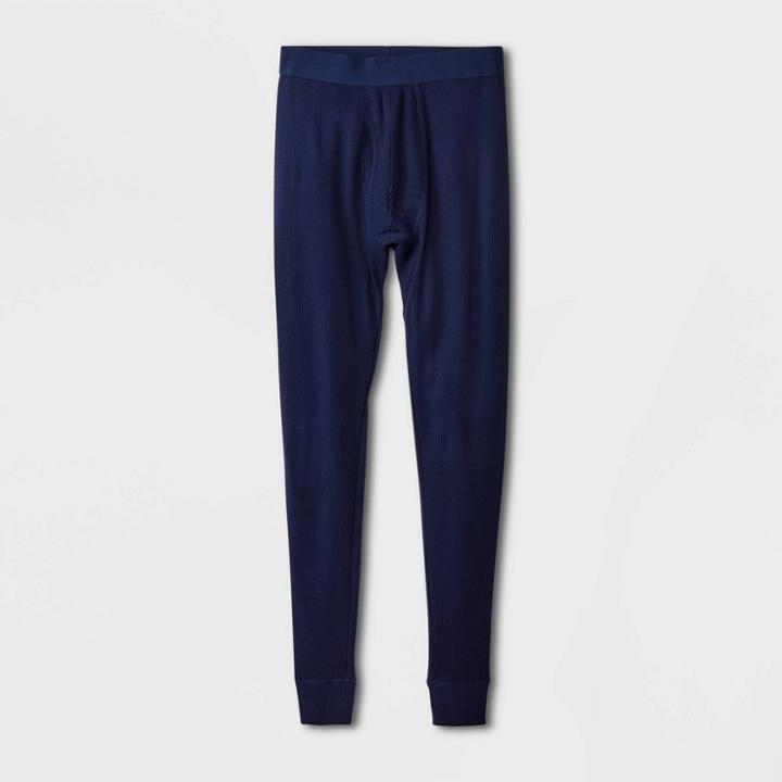 Men's Slim Fit Thermal Underwear Pants - Goodfellow & Co Navy Blue