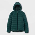 Kids' Lightweight Puffer Jacket - Cat & Jack Green Xs, Kids Unisex