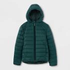 Kids' Lightweight Puffer Jacket - Cat & Jack Green Xs, Kids Unisex