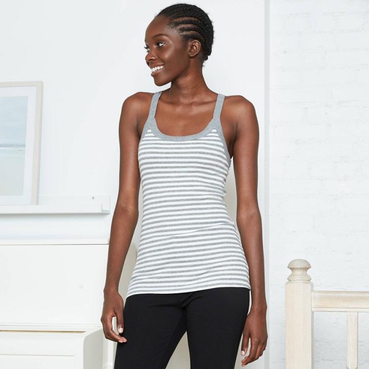 Women's Striped Slim Fit Scoop Neck Tank Top - A New Day