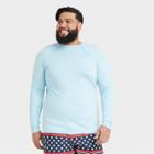 Men's Big & Tall Regular Fit Long Sleeve Rash Guard Swim Shirt - Goodfellow & Co Turquoise