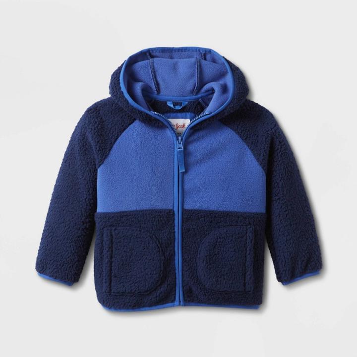 Toddler Long Sleeve Fleece Jacket - Cat & Jack Navy Blue