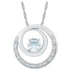 Target Diamond Accent Round White Diamond And Lab Created White Sapphire Circle Pendant In Sterling Silver (i-j,i2-i3), Girl's