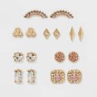 Stud Earrings 8pc - A New Day Gold