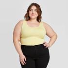 Women's Plus Size Scoop Neck Perfect Tank Top - Ava & Viv Yellow 1x, Women's,