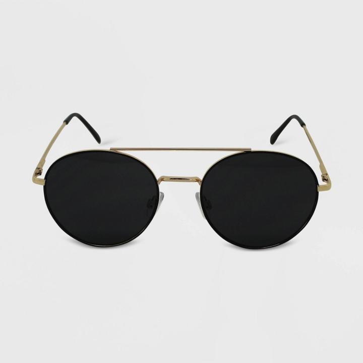 Women's Aviator Sunglasses - Wild Fable Black/gold