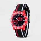 Kids' Red Balloon Dinosaur Plastic Time Teacher Strap Watch - Black, Black/red