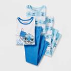 Girls' Lilo & Stitch 4pc Snug Fit Long Sleeve Pajama