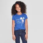 Girls' Short Sleeve Grow Like A Wildflower Printed Graphic T-shirt - Cat & Jack Blue
