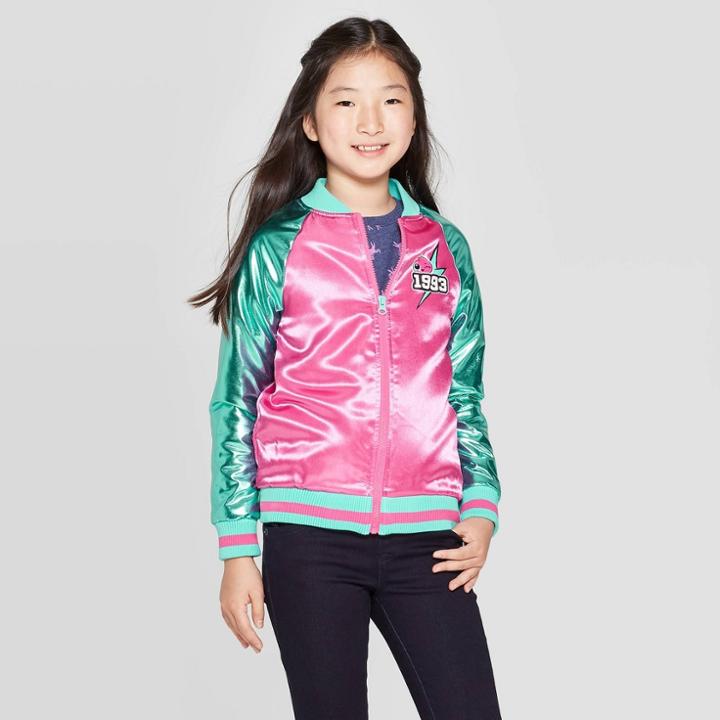 Girls' L.o.l. Surprise! Go Team Glitter Track Jacket - Pink