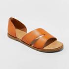 Women's Louise Faux Leather Open Toed Assymetrical Sandals - Universal Thread Cognac 5, Women's, Red