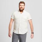 Target Men's Big & Tall Floral Print Standard Fit Short Sleeve Button-down Shirt - Goodfellow & Co Eco White