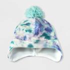 Girls' Tie-dye Fleece Hat - Cat & Jack Green