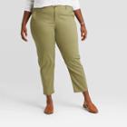 Women's Plus Size Chino Pants - Ava & Viv Green