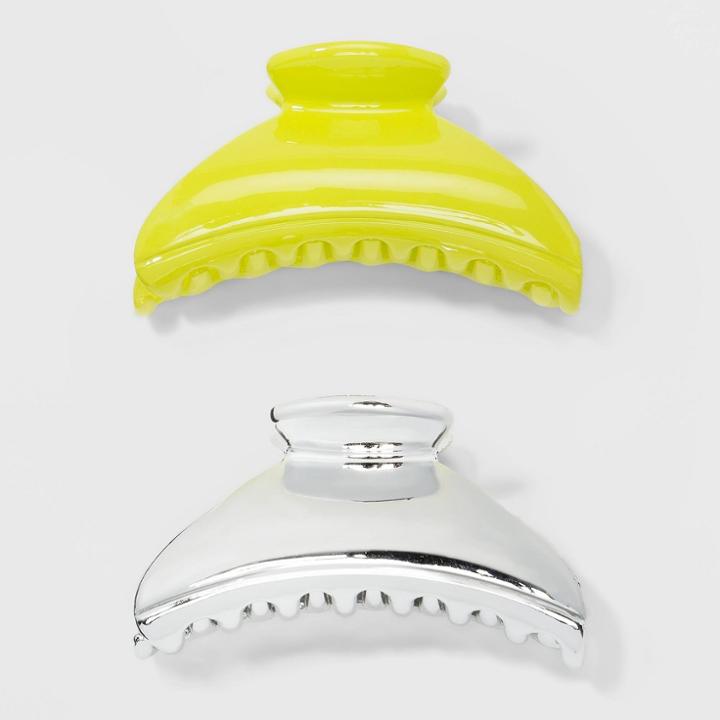 Solid And Chrome Plastic Claw Clip - Wild Fable Green, Women's