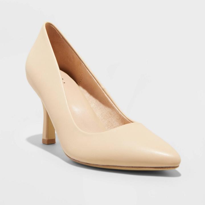 Women's Jen Pu Wide Width Heels - A New Day Birch