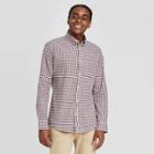 Men's Slim Fit Long Sleeve Poplin Button-down Shirt - Goodfellow & Co Copper