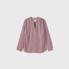 Women's Plus Size Long Sleeve Essential Popover Blouse - Ava & Viv Lilac