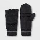 Men's Flip-top Lined Tech Touch Mittens - Goodfellow & Co Black,