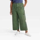 Women's Plus Size High-rise Utility Cargo Pants - Universal Thread Green