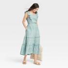 Women's Flutter Sleeveless Dress - Universal Thread Aqua Blue