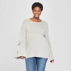 Women's Plus Size Lurex Pullover Sweater - Ava & Viv