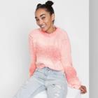 Women's Spacedye Crewneck Pullover Sweater - Wild Fable Peach