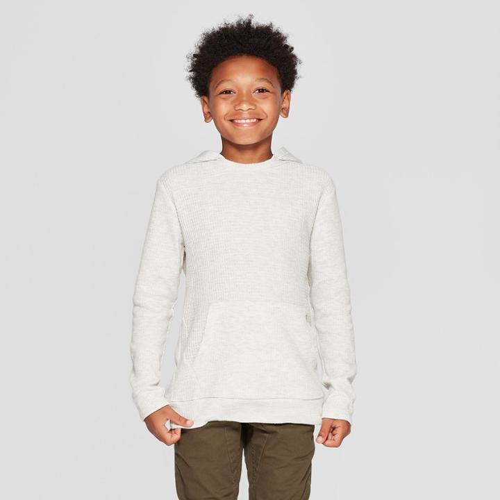 Boys' Long Sleeve Thermal Sweatshirt - Art Class Beige