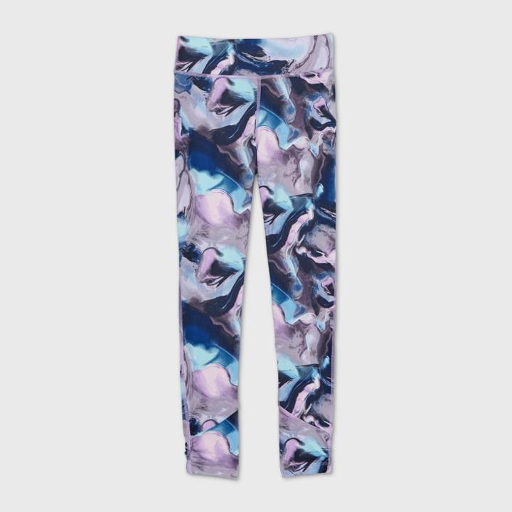 Girls' Printed Performance Leggings - All In Motion Purple