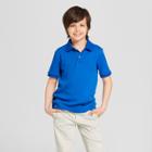 Boys' Short Sleeve Interlock Polo Shirt - Cat & Jack Blue