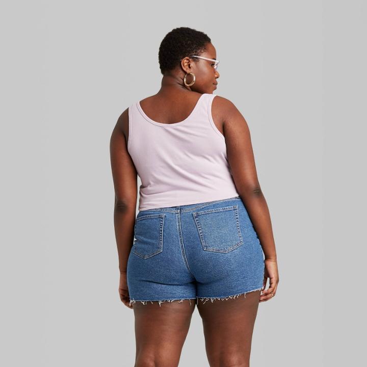 Women's Plus Size Cropped Tie-front Tank Top - Wild Fable