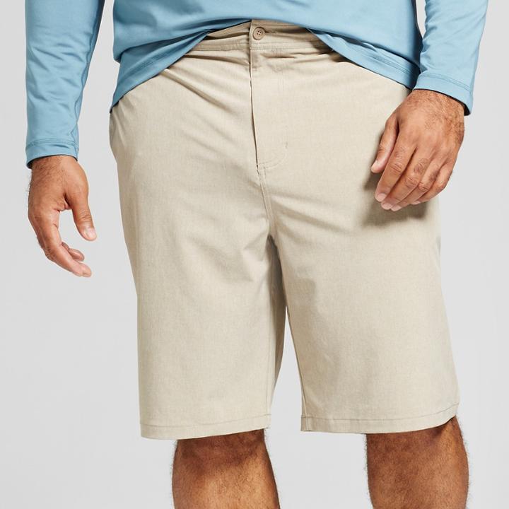 Trunks Men's Big & Tall Rotary Hybrid Shorts 10.5 - Goodfellow & Co Khaki (green)