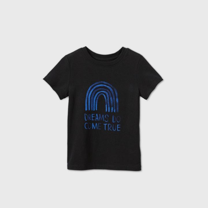 Toddler Boys' Short Sleeve 'dreams Come True' Graphic T-shirt - Cat & Jack Black