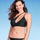 Women's Cut Out One Shoulder Bikini Top - Wild Fable Black